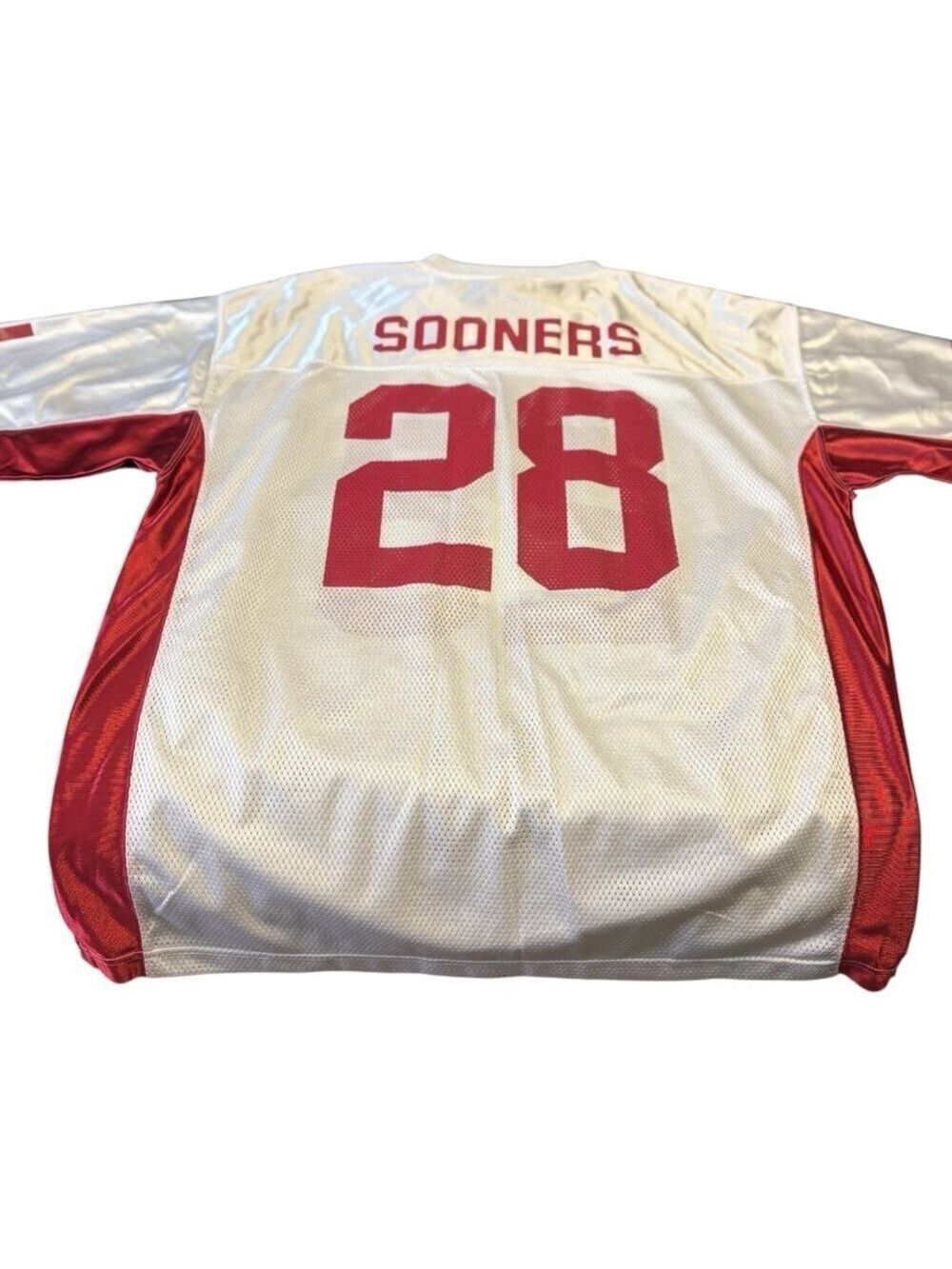 Oklahoma Sooners #28 Football Jersey Size XL White Red